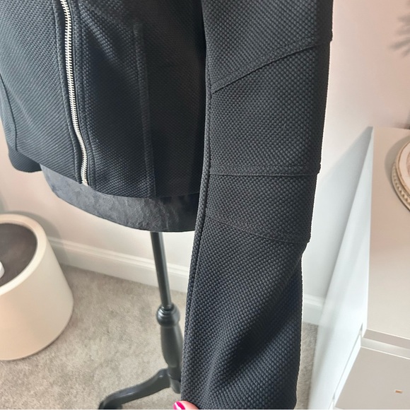 Express Black Asymmetrical Knit Moro Jacket Size M - Picture 2 of 5